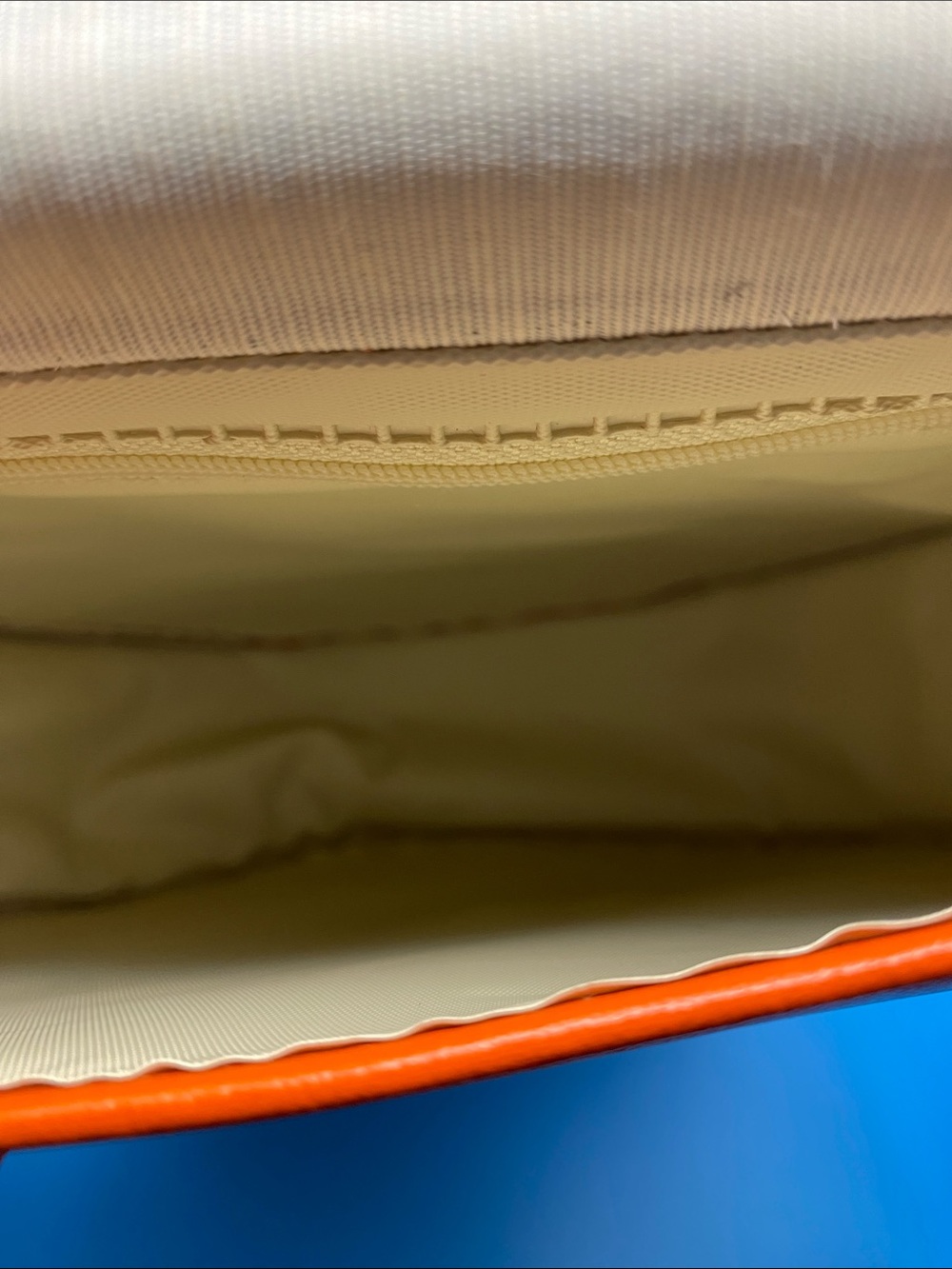 Vintage 80’s Orange Faux Leather Shoulder Bag - Picture 5 of 9